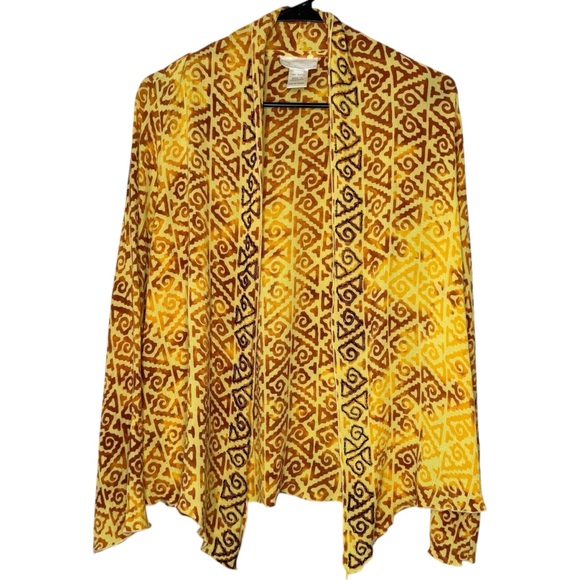 |EUC| SOFT SURROUNDINGS Beaded Lightweight Open Front Cardigan - Picture 1 of 6